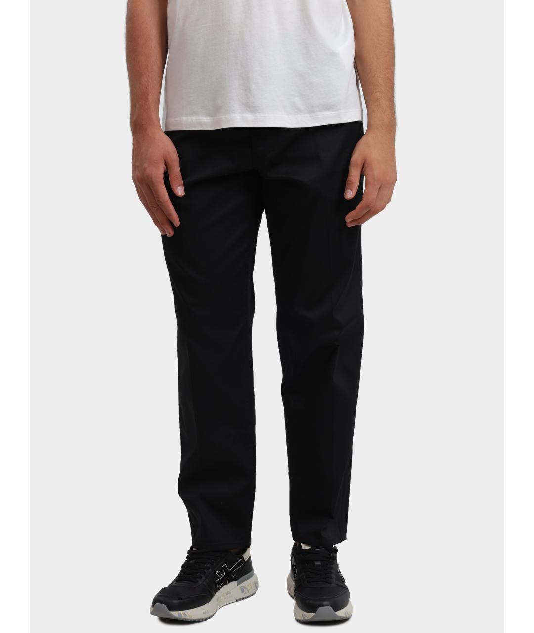 EMPORIO ARMANI Черные хлопковые прямые джинсы, фото 6