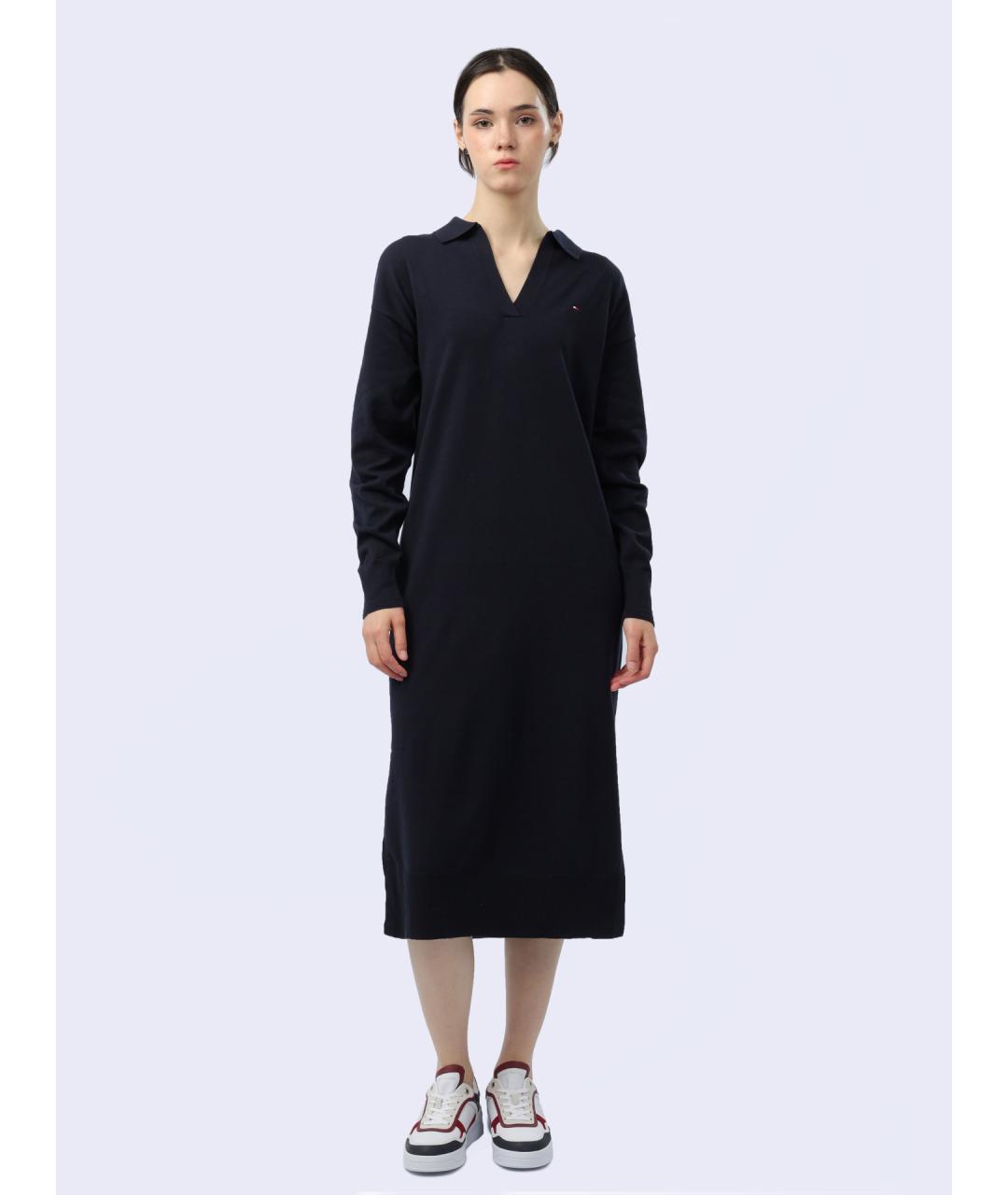 TOMMY HILFIGER Синее повседневное платье, фото 7