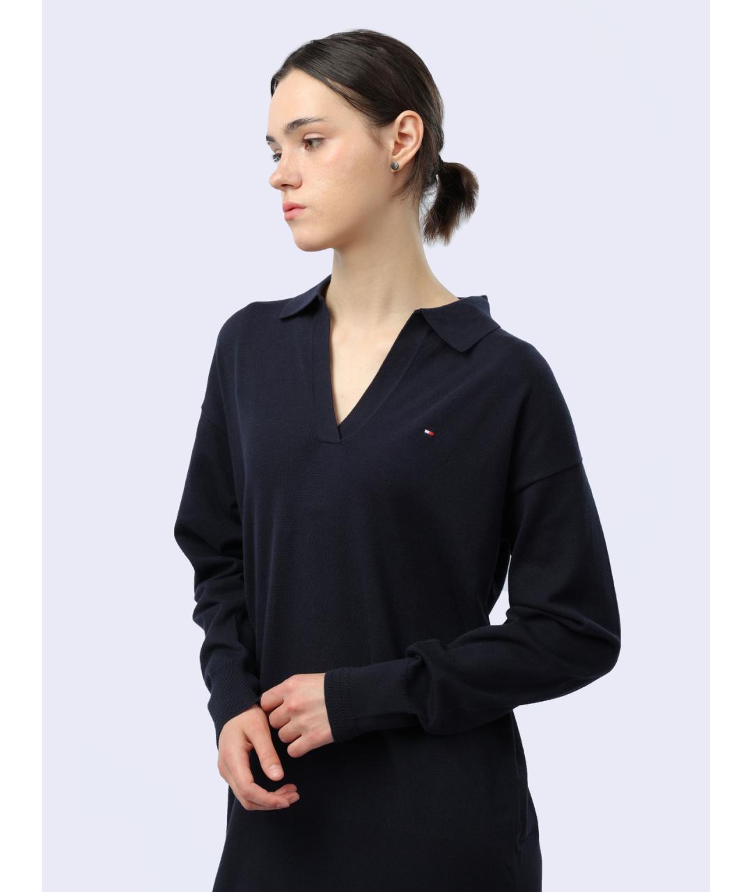 TOMMY HILFIGER Синее повседневное платье, фото 3