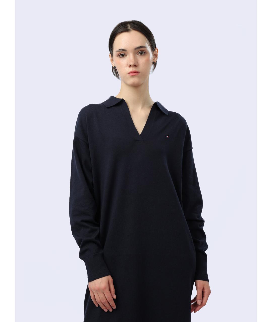 TOMMY HILFIGER Синее повседневное платье, фото 2