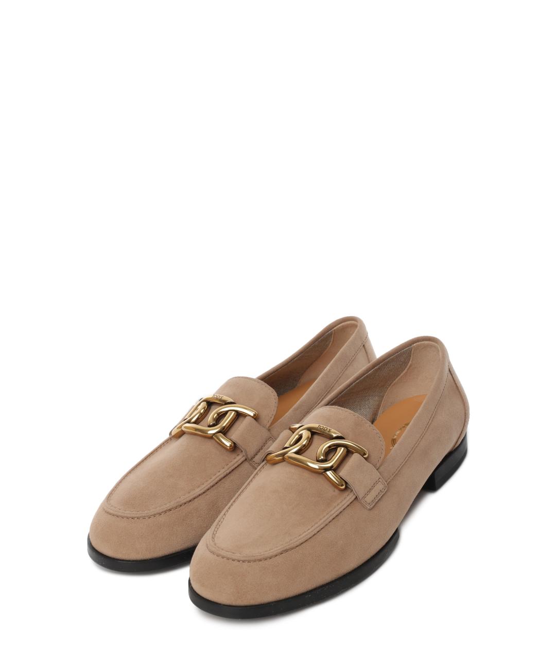 TOD'S Бежевые лоферы, фото 2