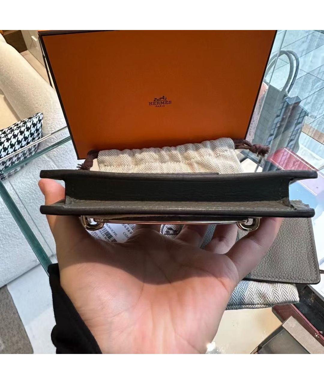 HERMES Серый кошелек, фото 4