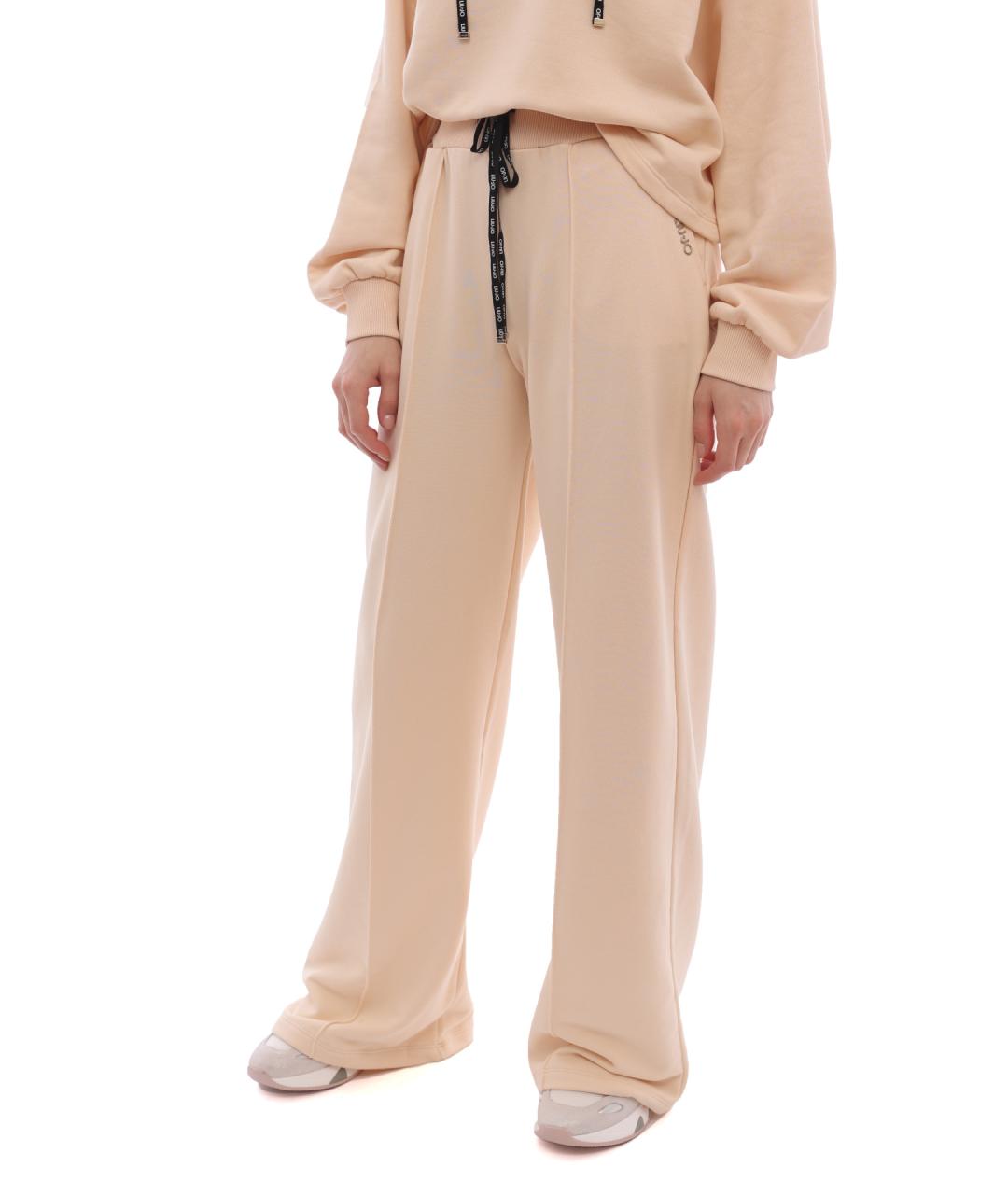 LIU JO Бежевые хлопковые спортивные брюки и шорты, фото 1