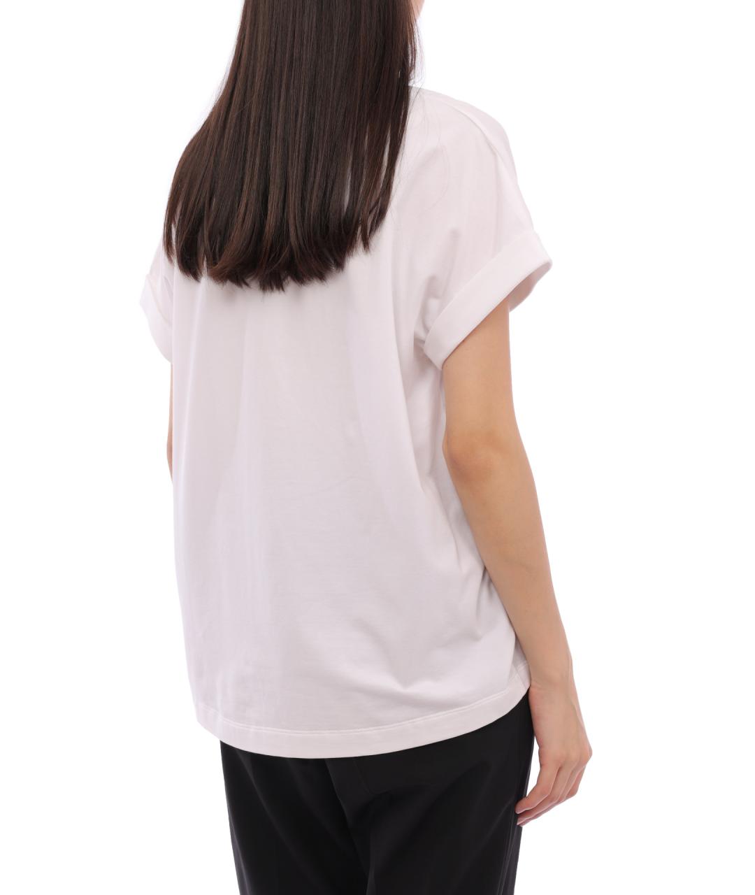 BRUNELLO CUCINELLI Белая хлопковая футболка, фото 5