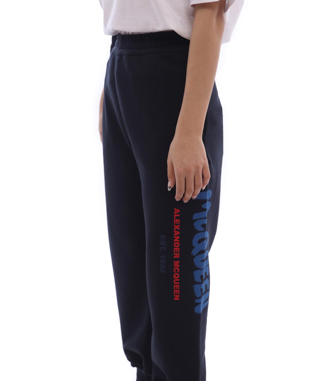 ALEXANDER MCQUEEN Синие хлопковые спортивные брюки и шорты, фото 6