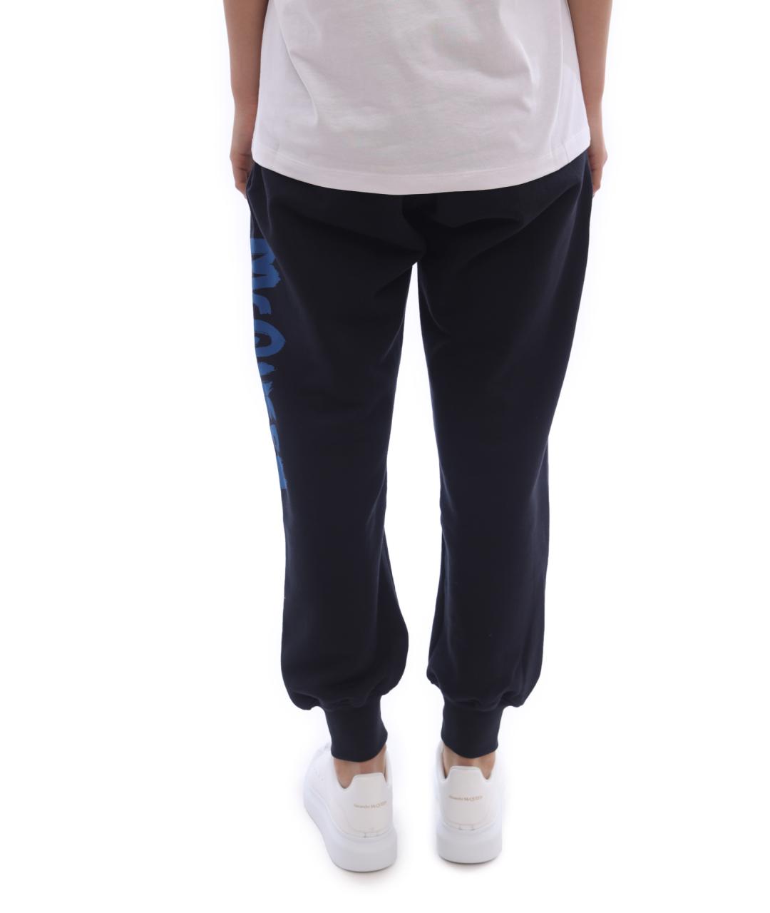 ALEXANDER MCQUEEN Синие хлопковые спортивные брюки и шорты, фото 5