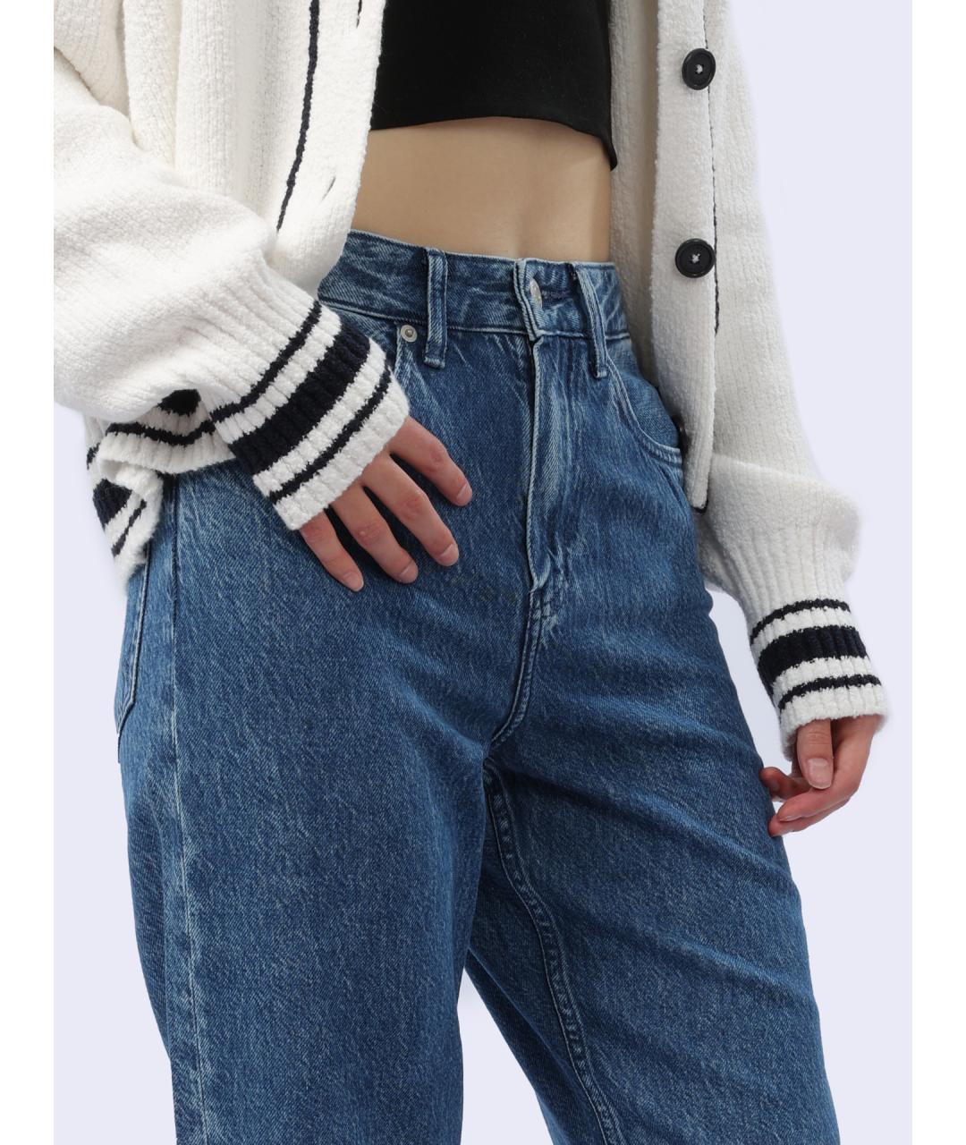 TOMMY HILFIGER Синие хлопковые прямые джинсы, фото 3