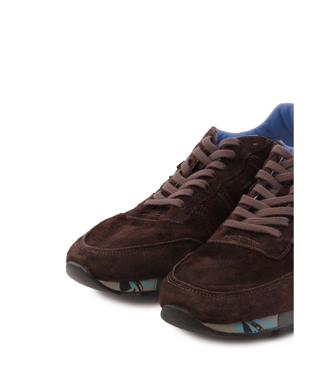 PREMIATA Коричневые замшевые низкие кроссовки / кеды, фото 6