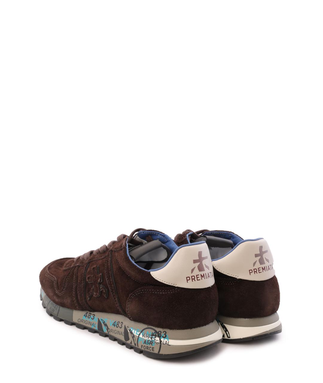 PREMIATA Коричневые замшевые низкие кроссовки / кеды, фото 3