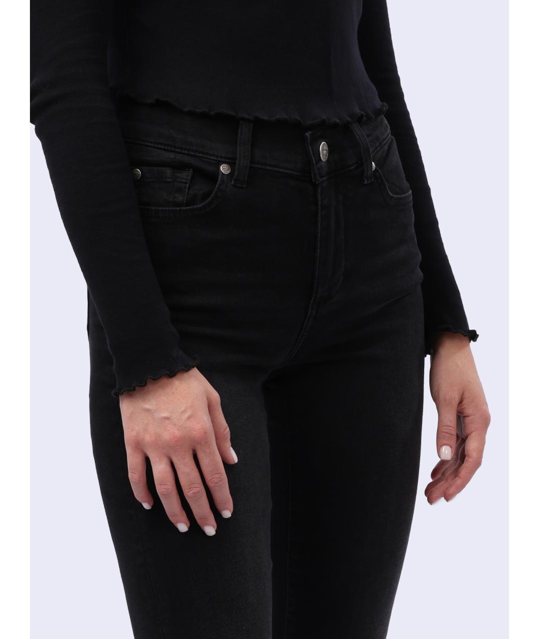 LIU JO Черные хлопковые прямые джинсы, фото 2