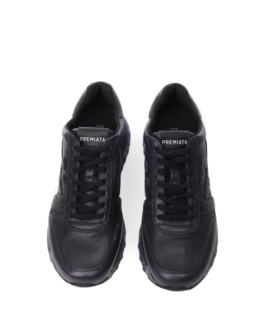 PREMIATA Черные кожаные высокие кроссовки / кеды, фото 5