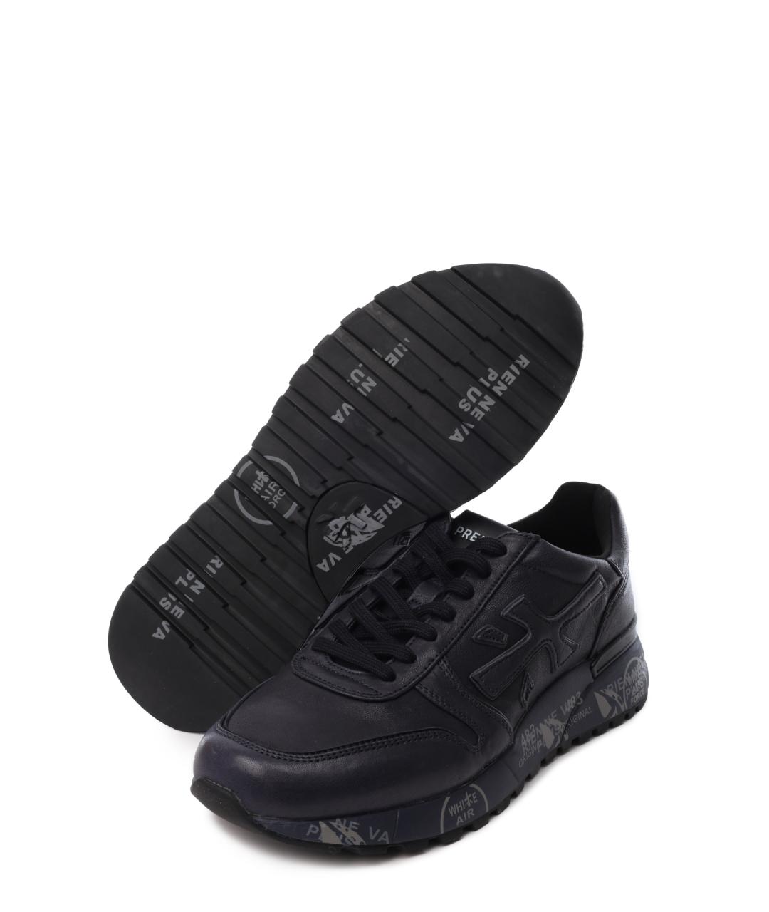 PREMIATA Черные кожаные высокие кроссовки / кеды, фото 4