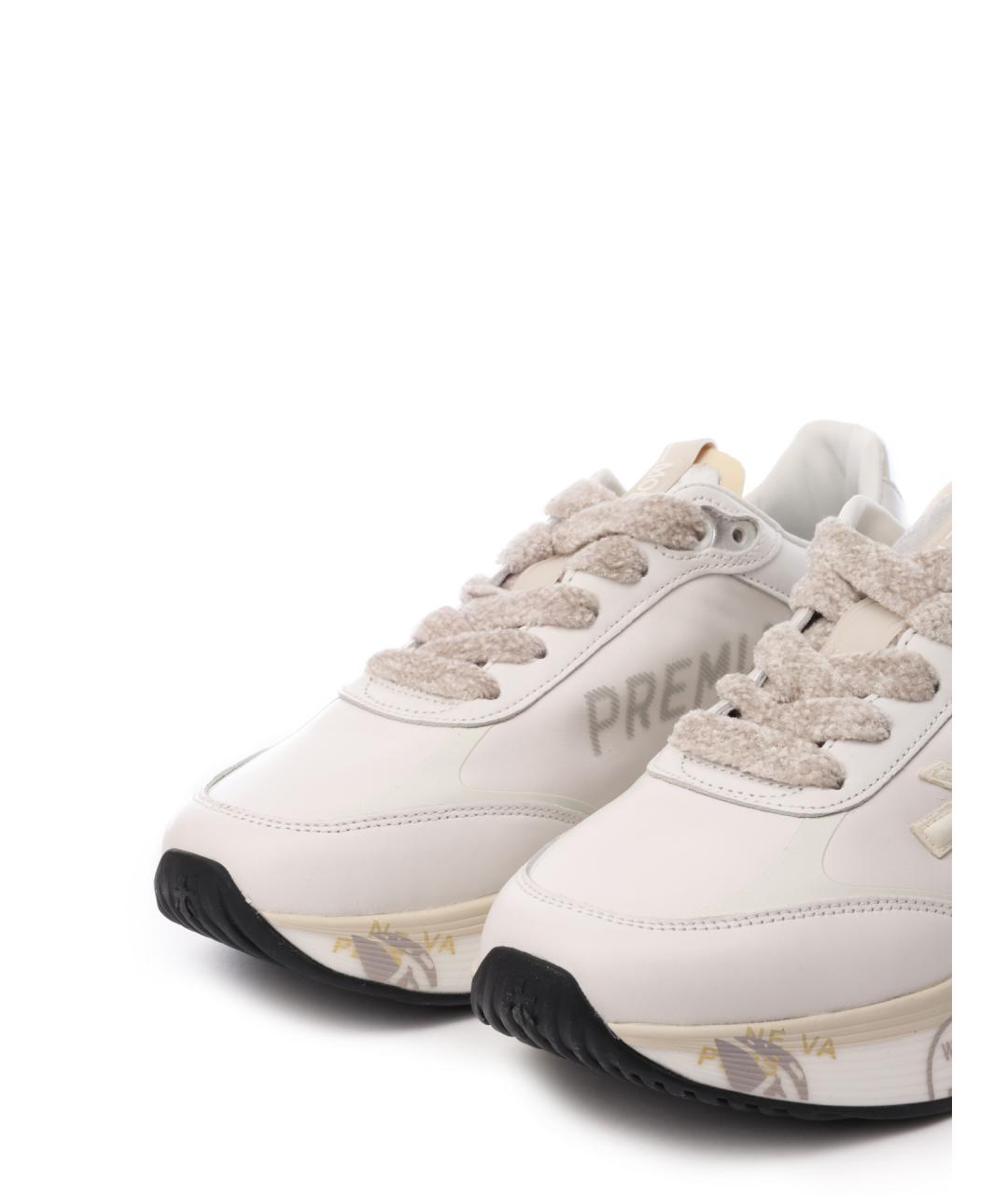 PREMIATA Бежевые кожаные кроссовки, фото 6