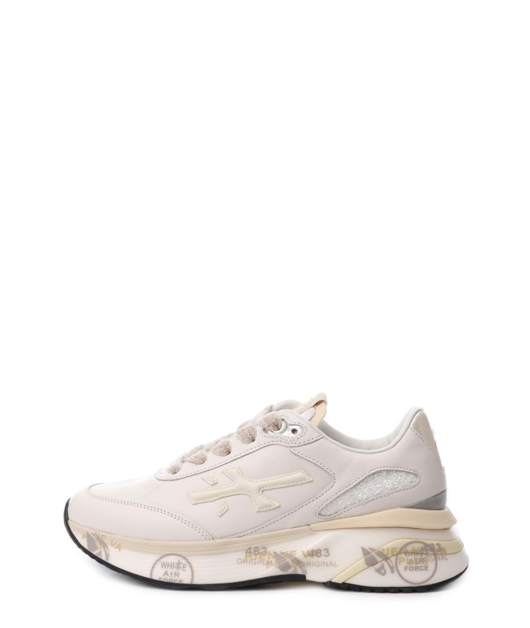 PREMIATA Бежевые кожаные кроссовки, фото 8