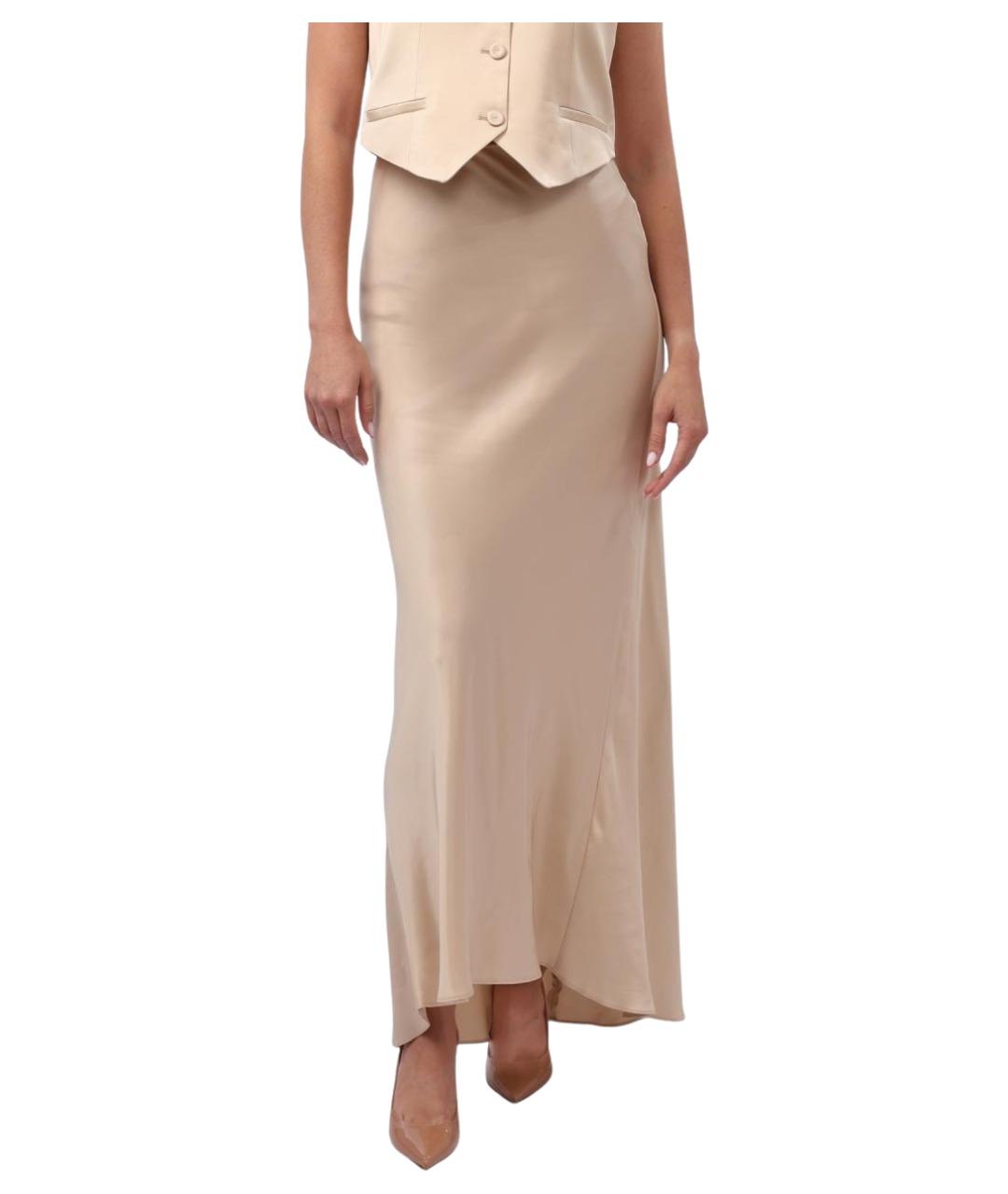 LIU JO Бежевая вискозная юбка макси, фото 1