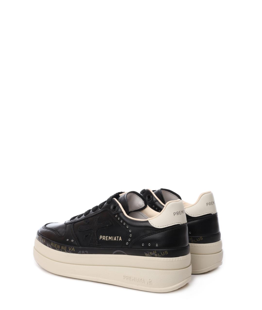 PREMIATA Черные кожаные кеды, фото 3
