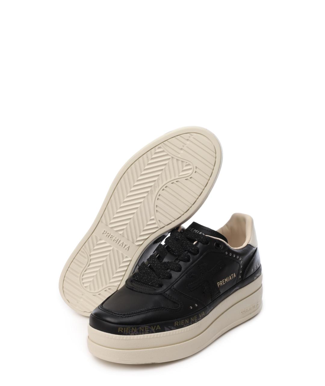 PREMIATA Черные кожаные кеды, фото 4