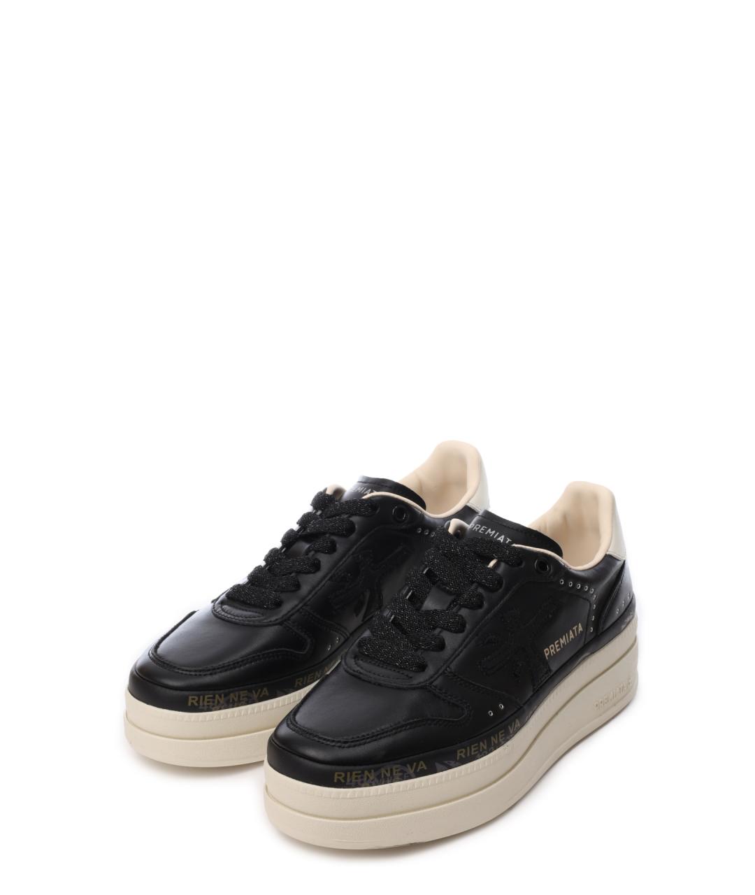 PREMIATA Черные кожаные кеды, фото 2