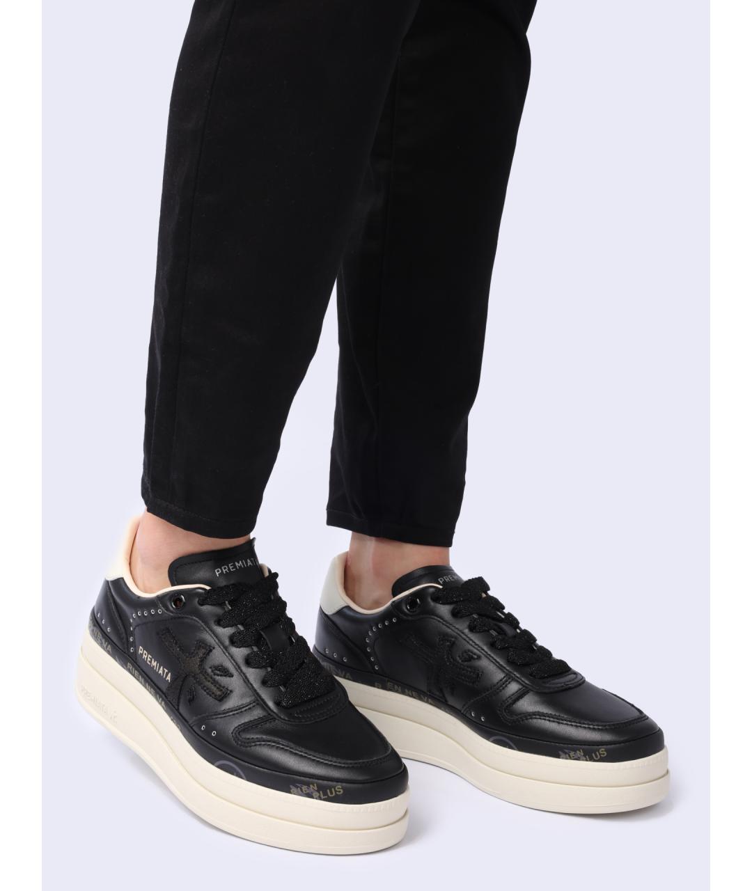 PREMIATA Черные кожаные кеды, фото 7