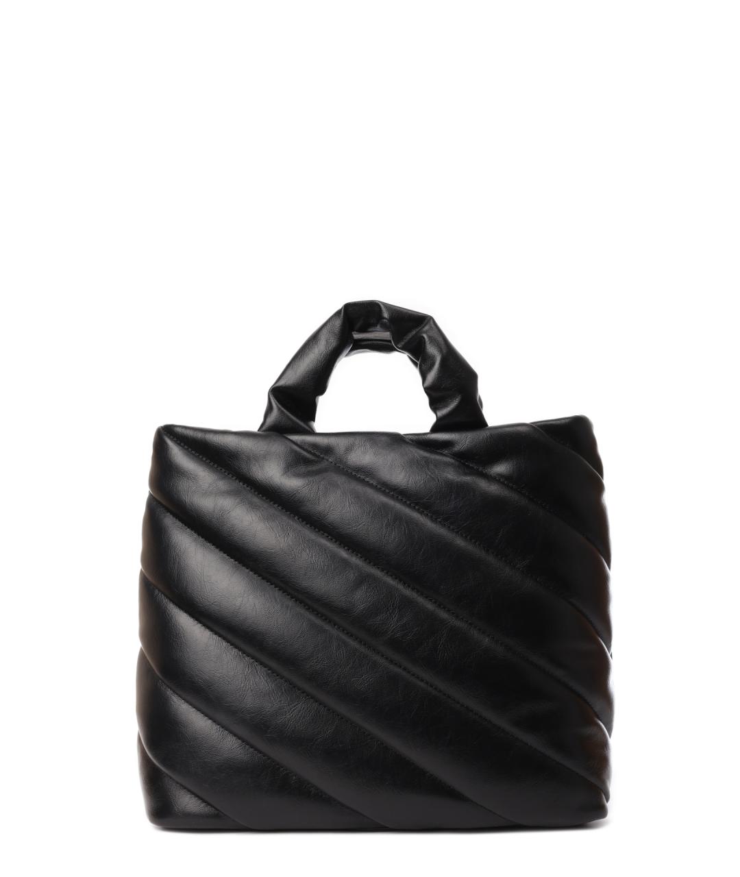 LIU JO Черная сумка тоут из искусственной кожи, фото 4