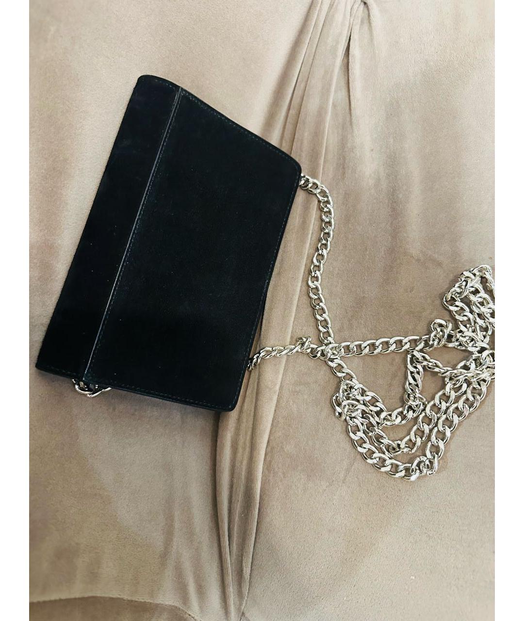 BALLY Черная замшевая сумка через плечо, фото 4