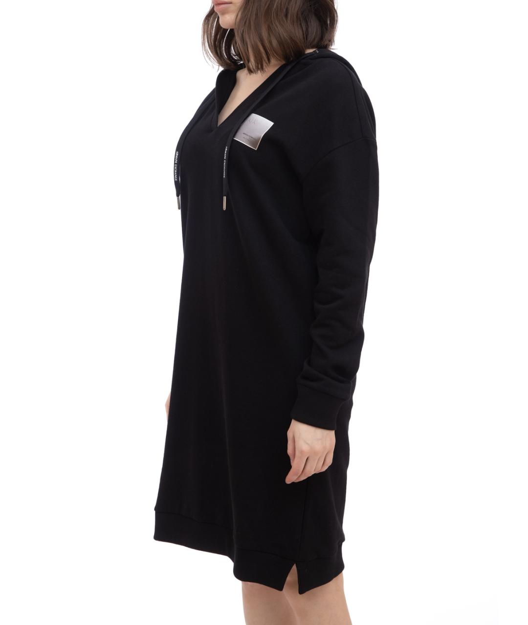 ARMANI EXCHANGE Черное повседневное платье, фото 3