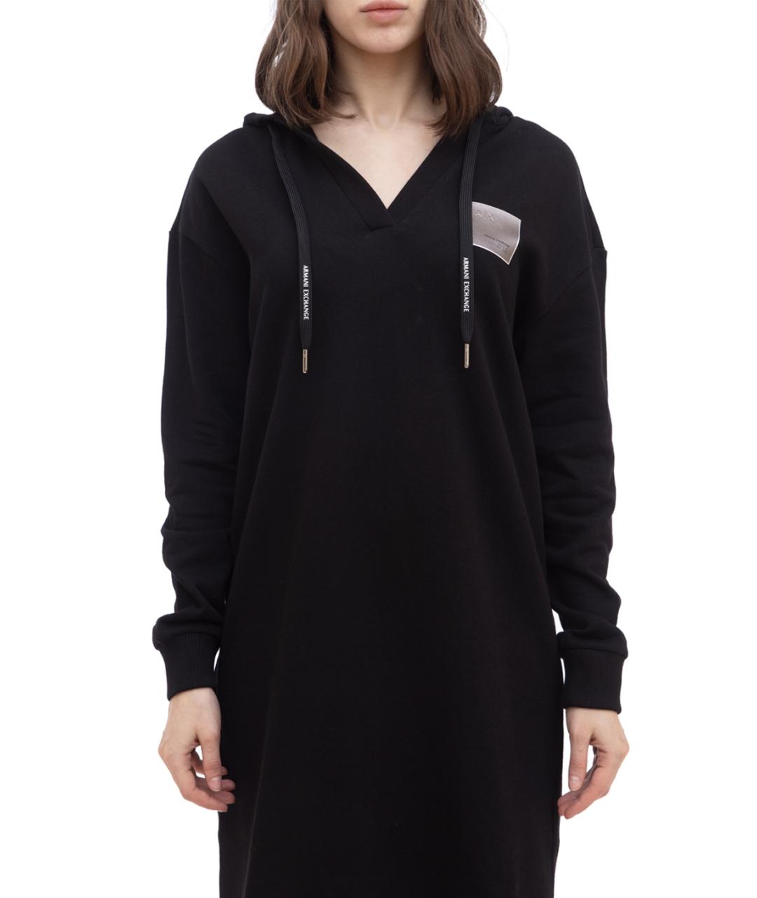 ARMANI EXCHANGE Черное повседневное платье, фото 2