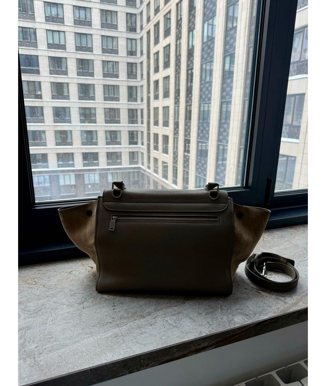 CELINE Бежевая кожаная сумка тоут, фото 3