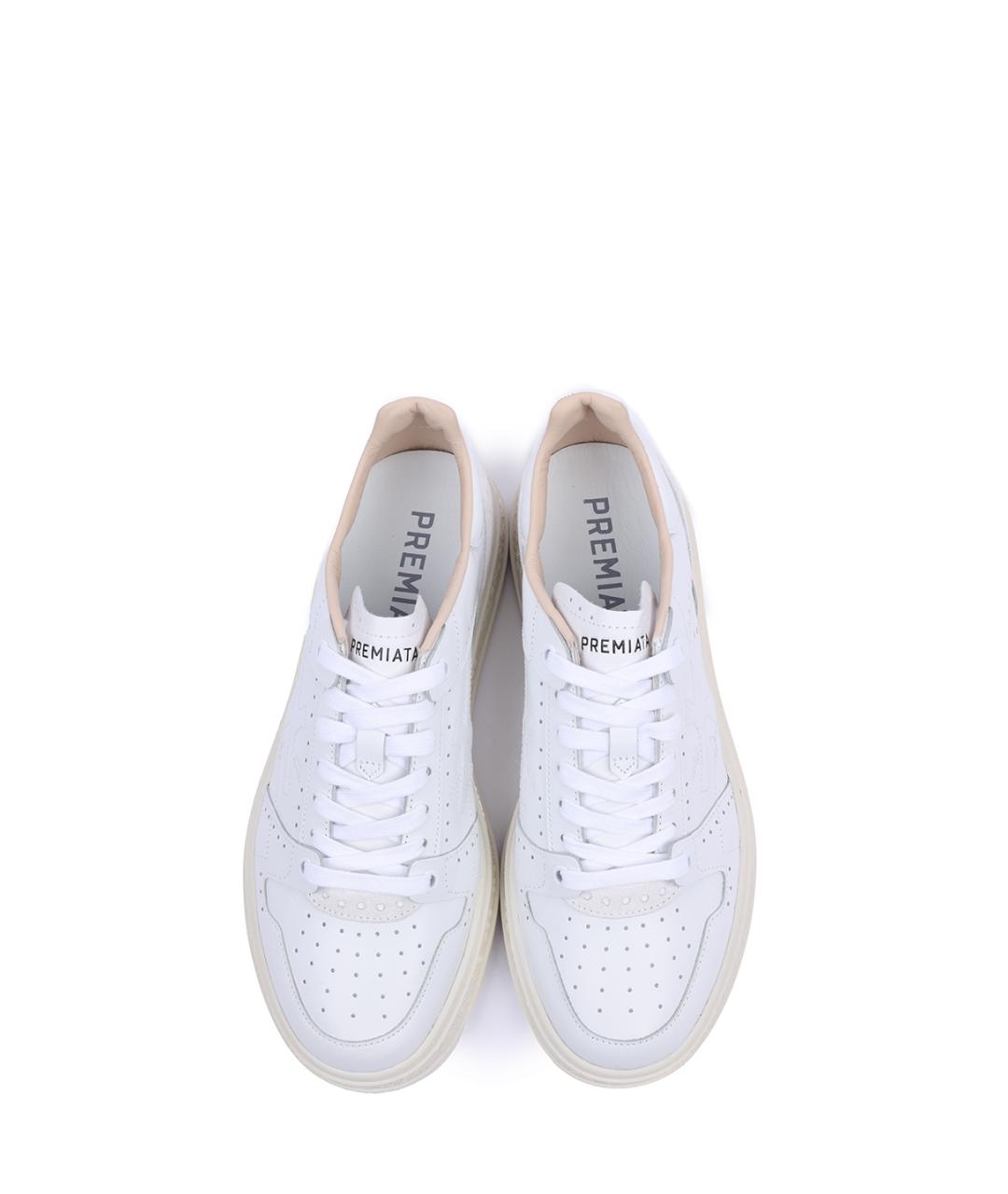 PREMIATA Белые кожаные низкие кроссовки / кеды, фото 4