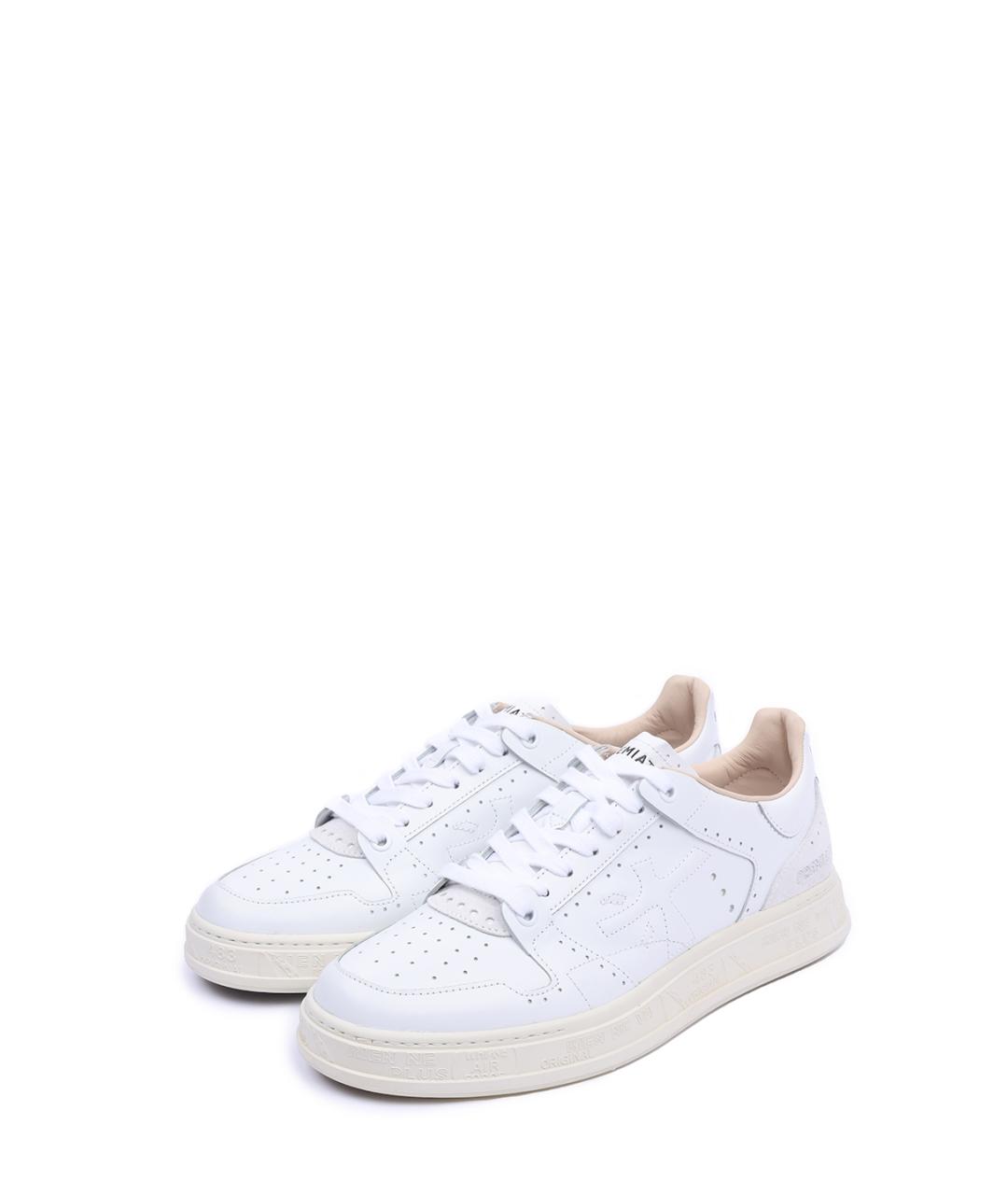 PREMIATA Белые кожаные низкие кроссовки / кеды, фото 2