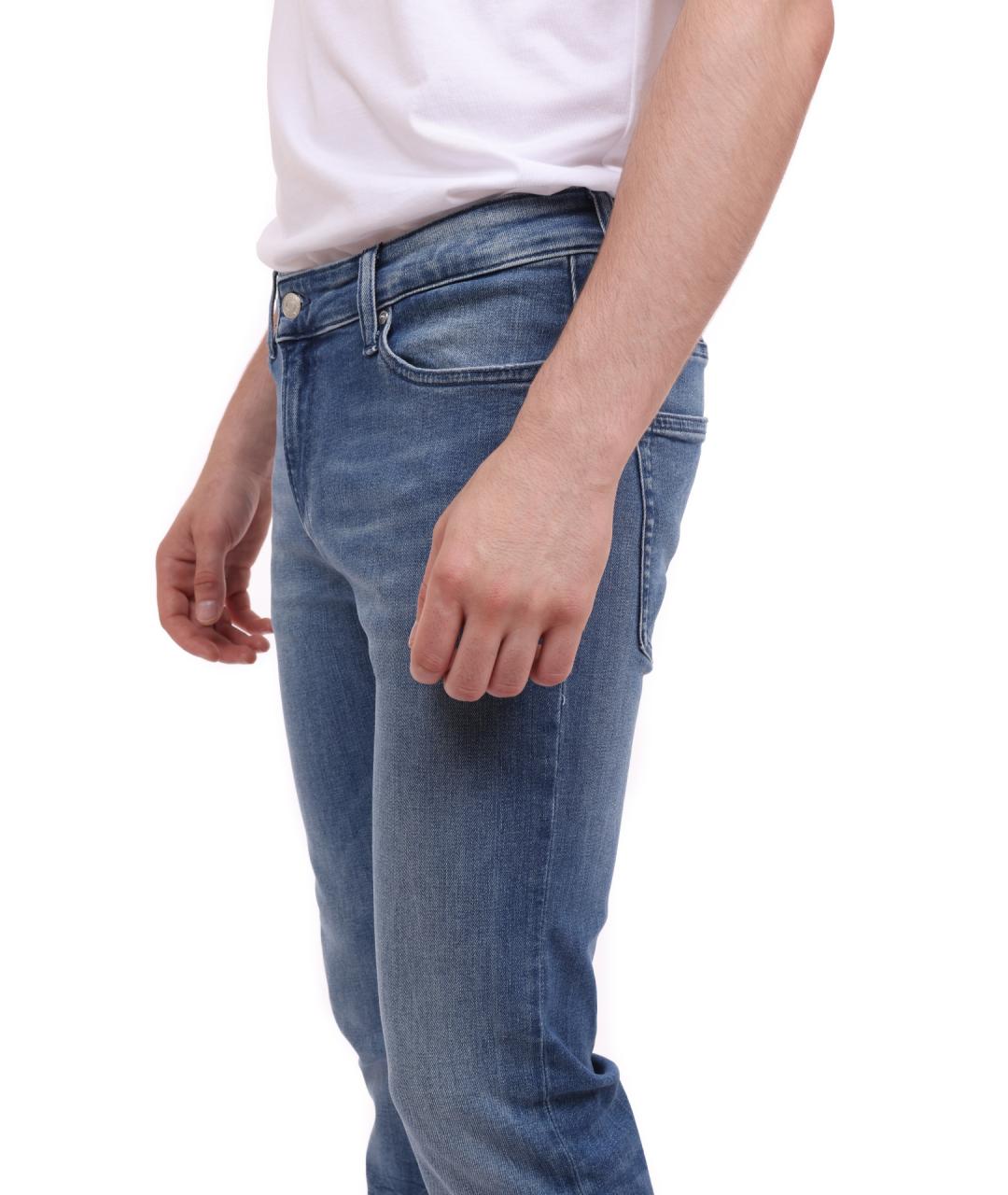 CALVIN KLEIN Синие хлопковые джинсы скинни, фото 3