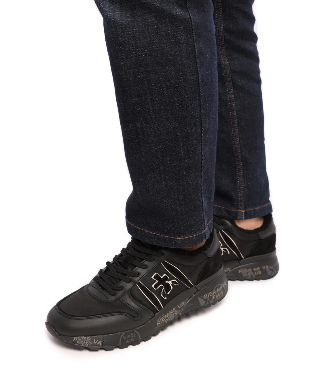 PREMIATA Черные кожаные высокие кроссовки / кеды, фото 7