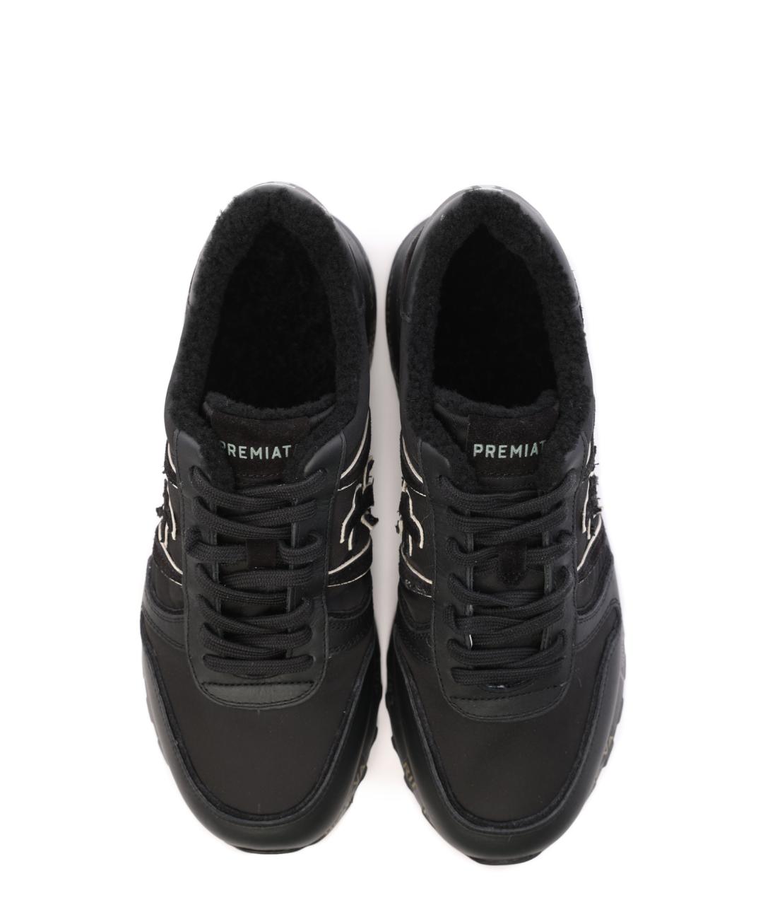 PREMIATA Черные кожаные высокие кроссовки / кеды, фото 5