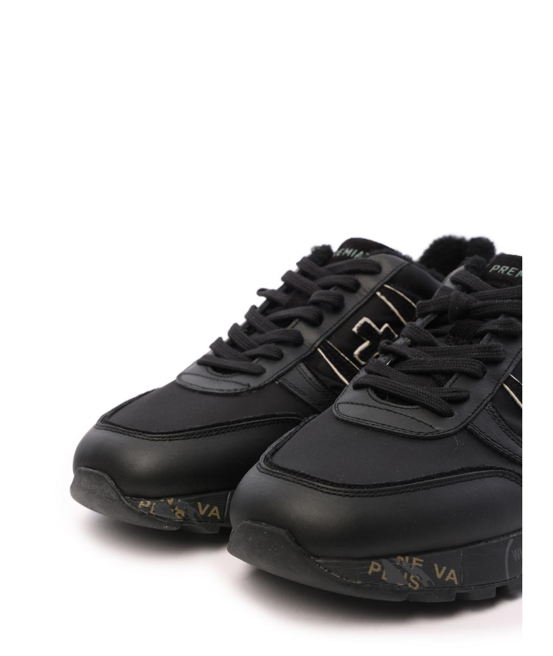 PREMIATA Черные кожаные высокие кроссовки / кеды, фото 6