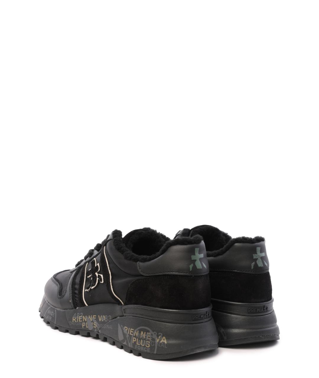 PREMIATA Черные кожаные высокие кроссовки / кеды, фото 3