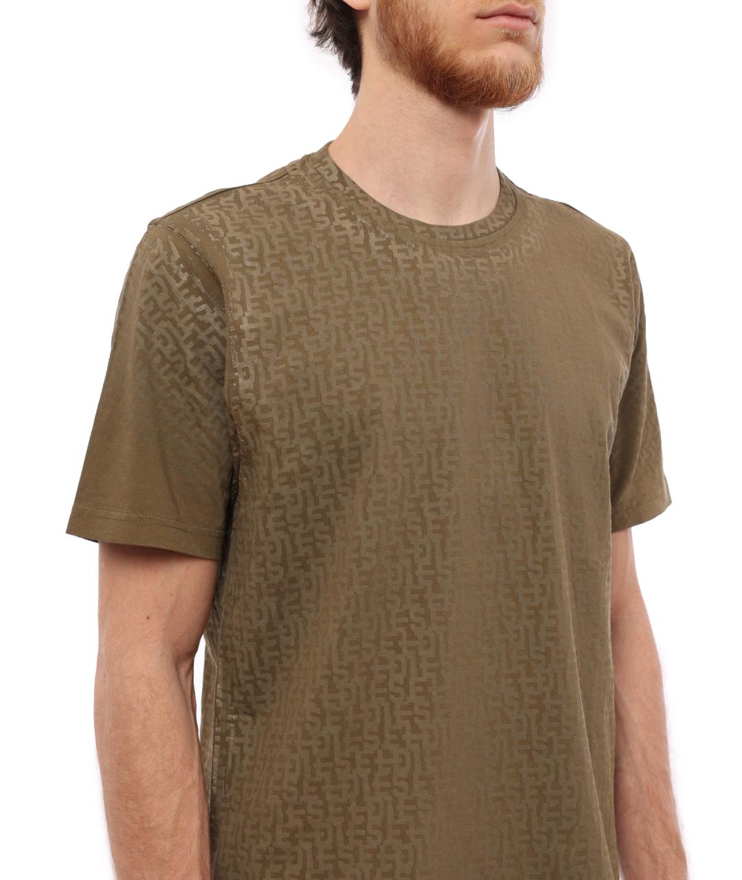 DIESEL Бежевая хлопковая футболка, фото 6