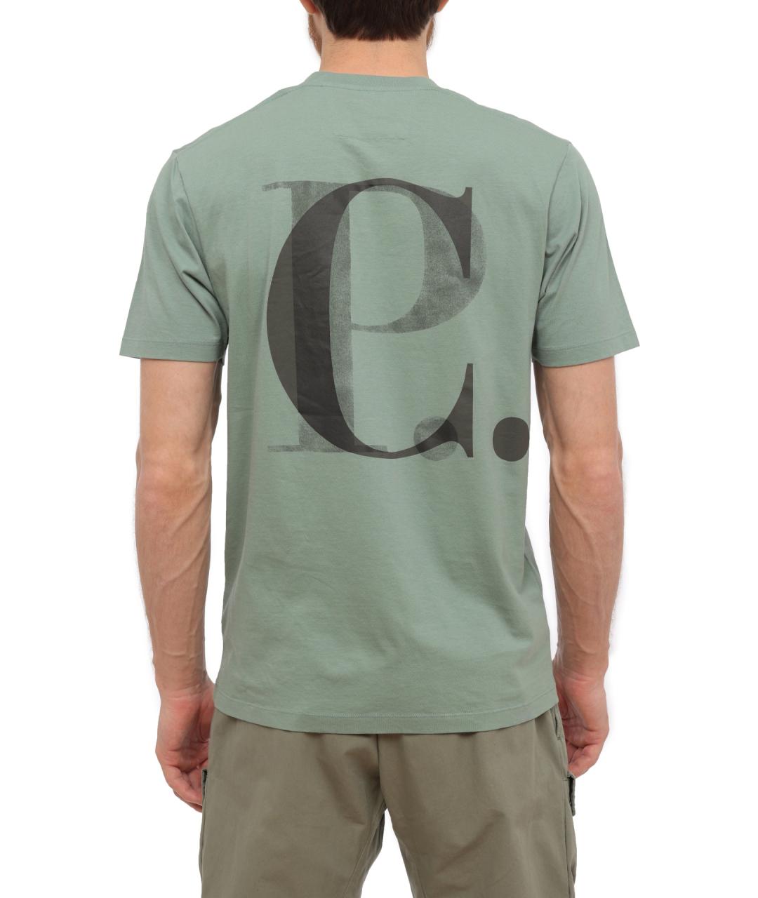 CP COMPANY Зеленая хлопковая футболка, фото 5