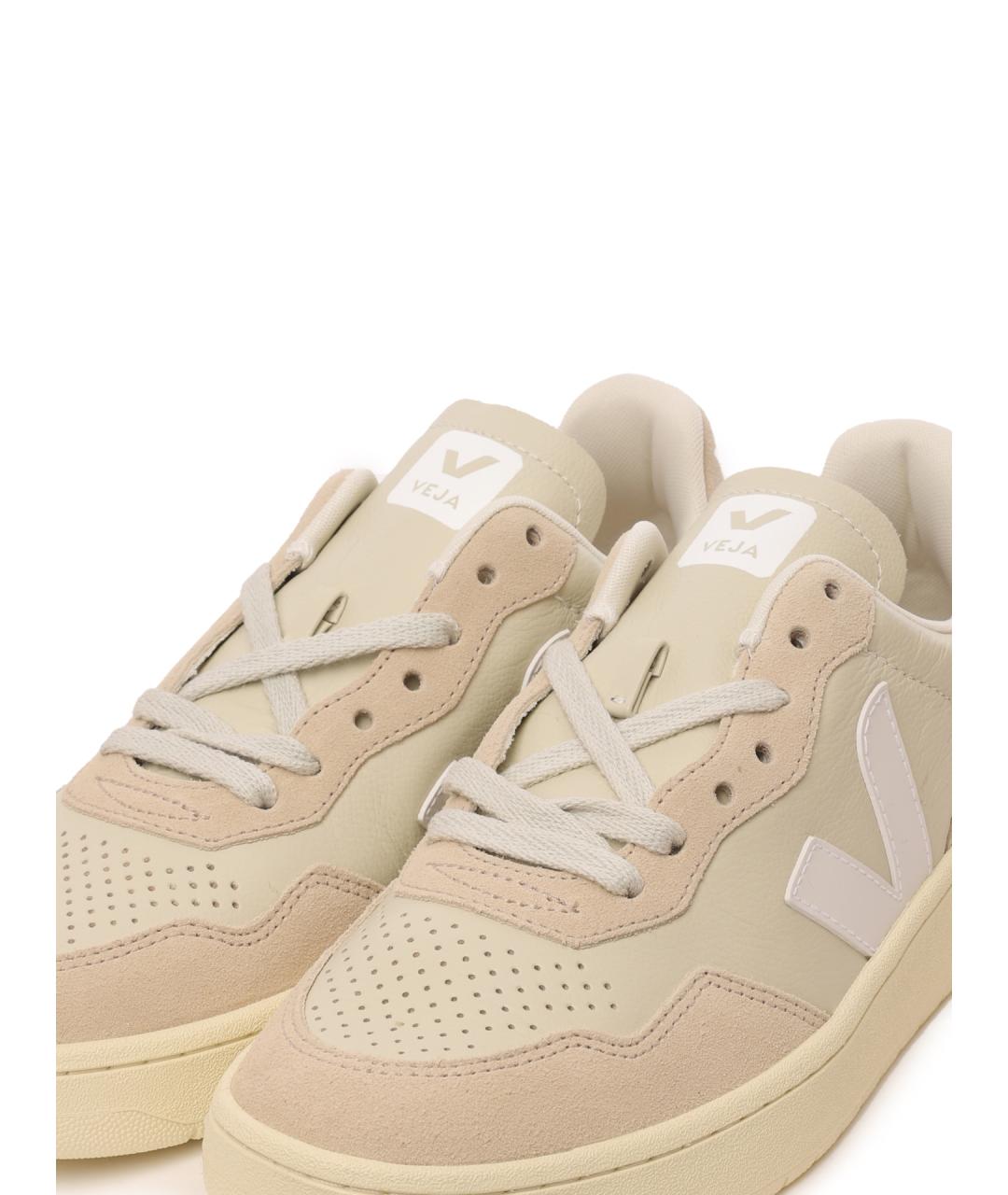 VEJA Бежевые кожаные кеды, фото 6