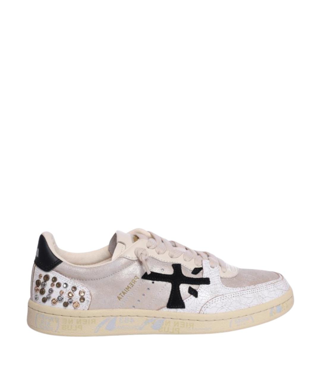 PREMIATA Бежевые кожаные кеды, фото 1