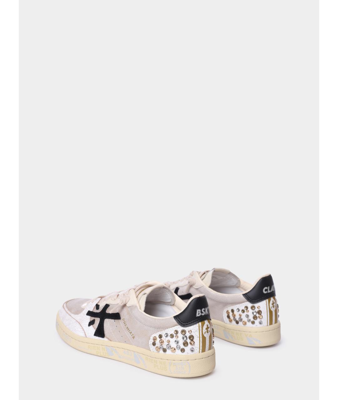 PREMIATA Бежевые кожаные кеды, фото 4