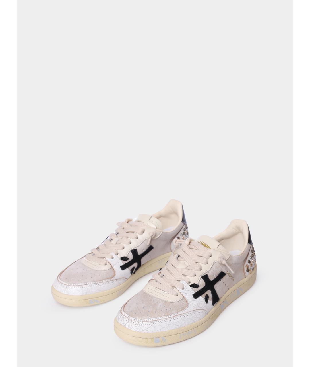 PREMIATA Бежевые кожаные кеды, фото 2