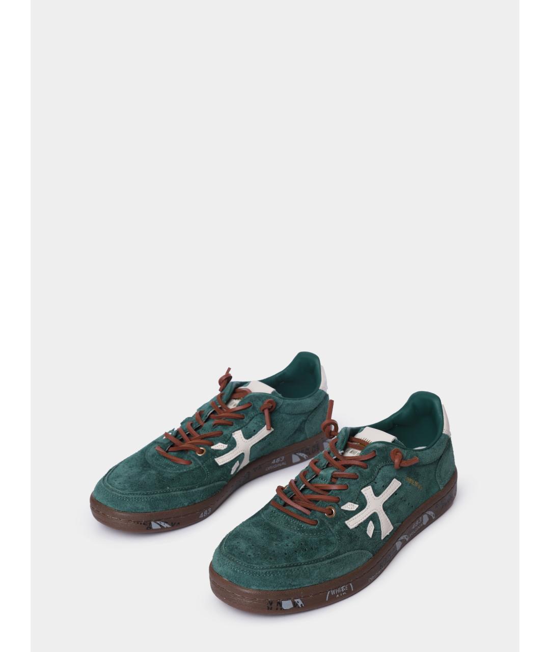 PREMIATA Зеленые замшевые кеды, фото 2