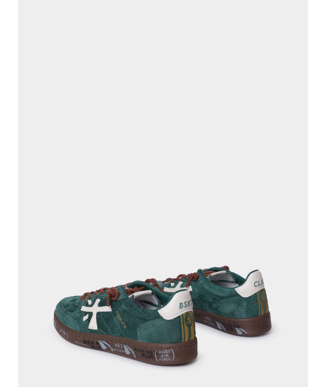 PREMIATA Зеленые замшевые кеды, фото 5