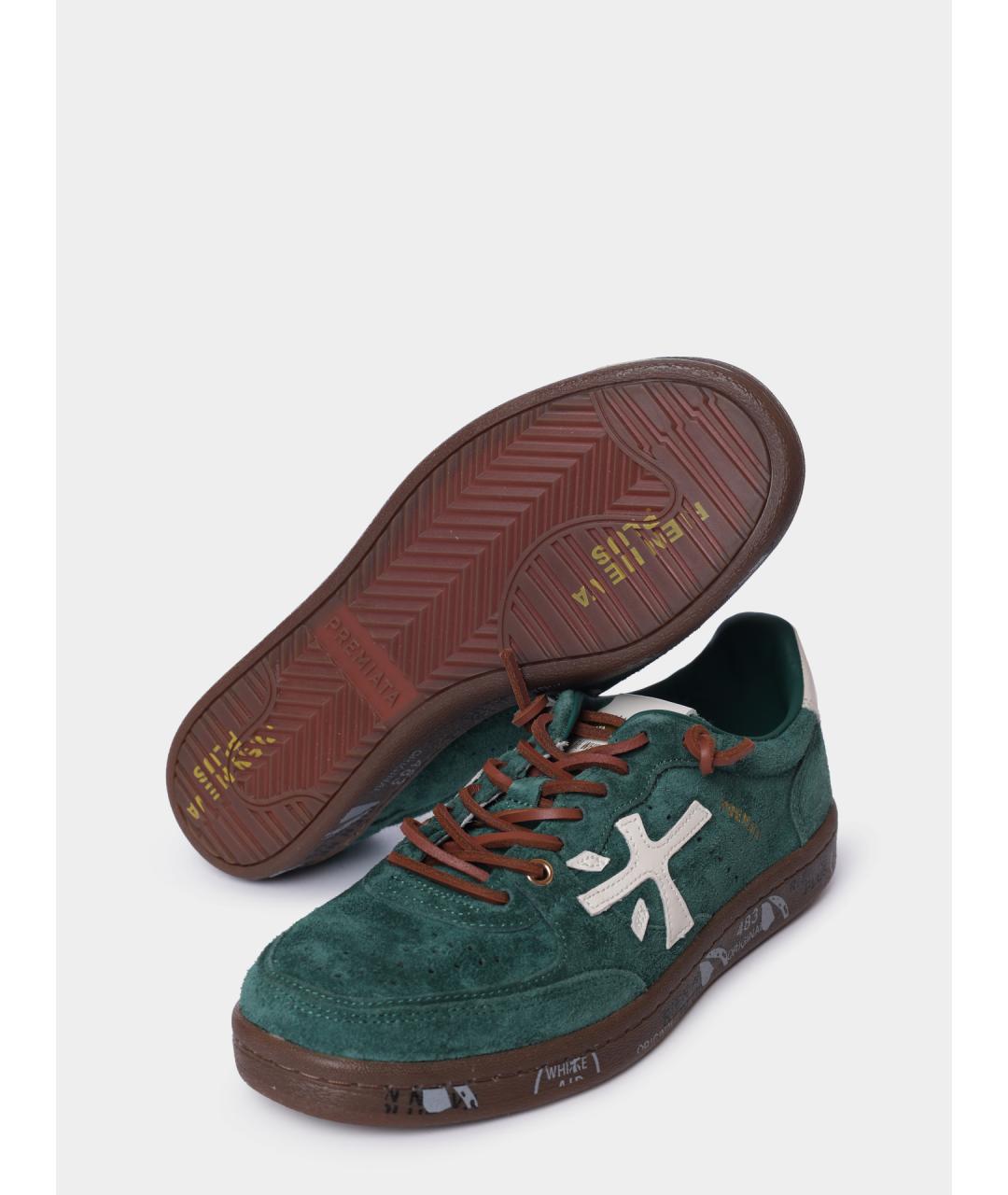 PREMIATA Зеленые замшевые кеды, фото 4