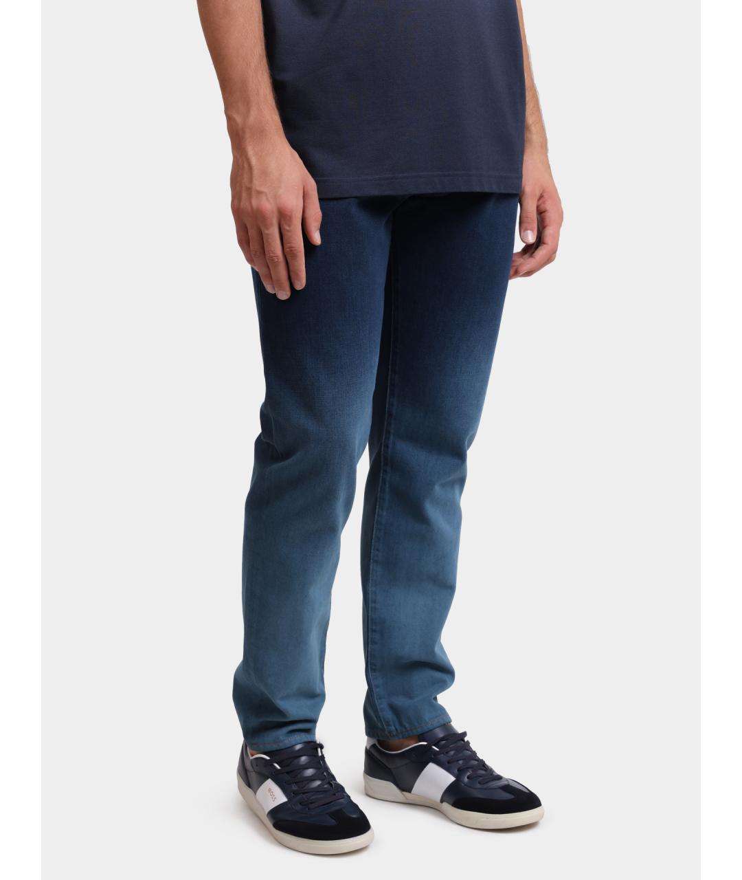 HUGO BOSS Синие хлопковые прямые джинсы, фото 3