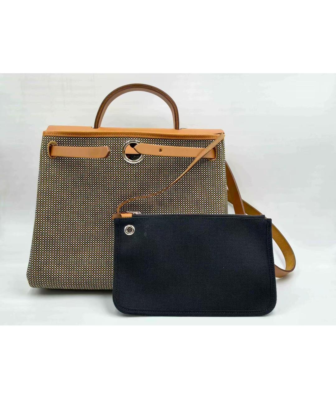 HERMES Тканевая сумка с короткими ручками, фото 6