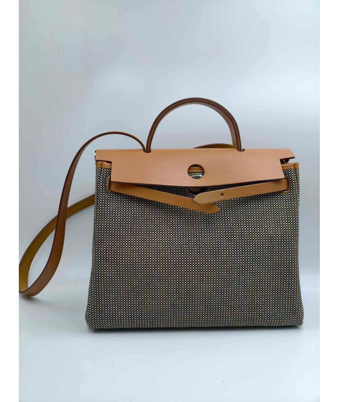 HERMES Тканевая сумка с короткими ручками, фото 4