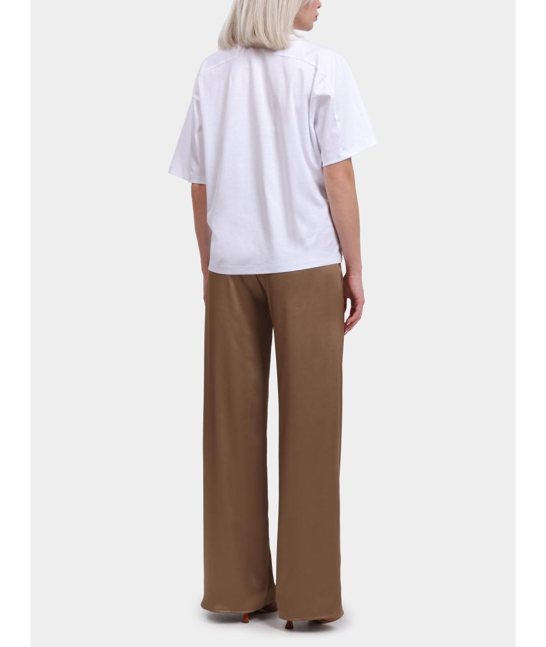 HERNO Бежевые полиэстеровые прямые брюки, фото 4