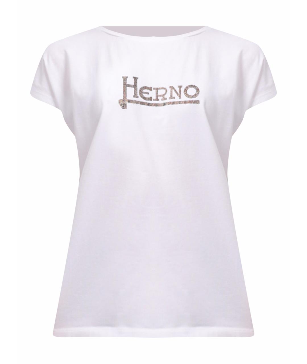 HERNO Белая хлопковая футболка, фото 1