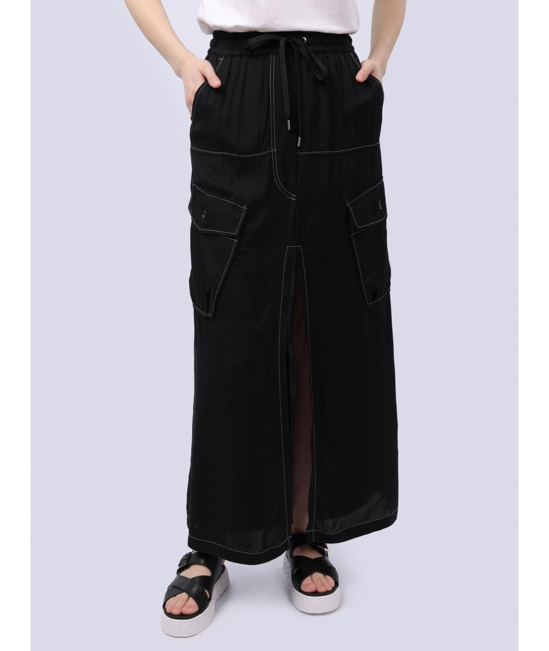 PINKO Черная юбка макси, фото 8